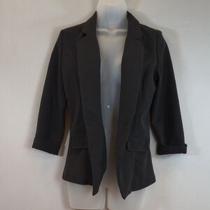Contempo Casuals Women's Black Long Sleeve Blazer Top Size M